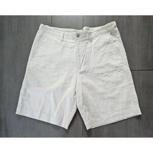 Geoffrey Beene Men's Linen Blend Chino 5 Pocket Walking Shorts Sz 36 10" Inseam